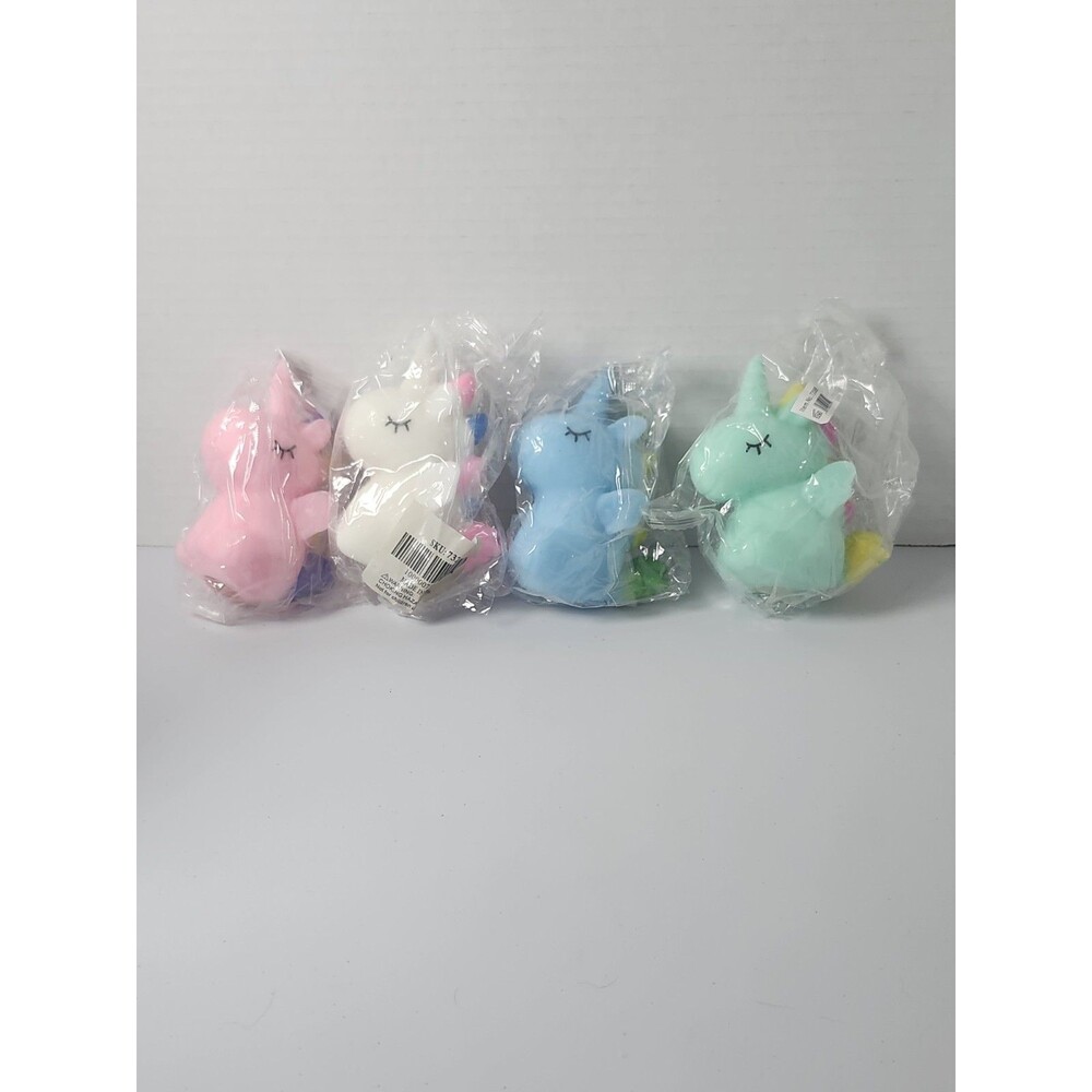 Lot Of 4 Squishy Unicorns